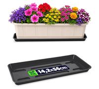 KADAX : Plateau de support de 60 cm pour jardinières, rectangulaire. Plateau en plastique pour pots de fleurs, idéal pour les jardinières de balcon, et comme support pour plantes sur balcon et rebord