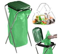 KADAX Porte-Sac Poubelle pour Intérieur et Extérieur, Support Pratique et Efficace pour Les Sacs de Recyclage, Facilitant la Gestion des Déchets (Vert)