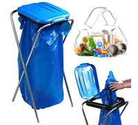 KADAX Porte-Sac Poubelle pour Intérieur et Extérieur, Support Pratique et Efficace pour Les Sacs de Recyclage, Facilitant la Gestion des Déchets (Bleu)