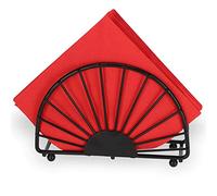 KADAX Porte-serviettes en acier brossé, porte-serviettes élégant pour la maison, table, fête, mariage, serviettes, décoration de table, distributeur de serviettes, debout, noir
