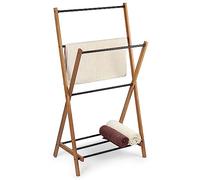 KADAX Porte-serviettes en bois, séchoir à linge avec surface de séchage jusqu'à 3,5 m, pliable, accessoire de salle de bain pour salle de bain (entièrement monté)