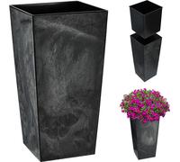 KADAX Pot de fleurs, pot de fleurs, 57 cm, couvercle avec insert, support de fleurs haut