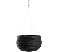 KADAX Pot Suspendu Suspendu Suspendu avec chaîne et Crochet, Pot de Fleurs Suspendu pour Plantes grimpantes, Cache-Pot avec Insert,(? 32 cm, Noir)