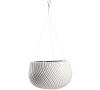 KADAX Pot Suspendu Suspendu Suspendu avec chaîne et Crochet, Pot de Fleurs Suspendu pour Plantes grimpantes, Cache-Pot avec Insert,(? 32 cm, Blanc)