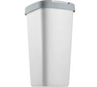KADAX poubelle 25 litres, couvercle à bascule, collecteur de déchets, bac en plastique, robuste (gris/gris foncé)