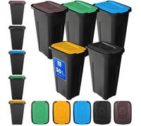 KADAX Poubelles, poubelles, 30 l, pour le tri des déchets, poubelles, 5 pièces