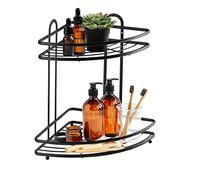 KADAX Rangement de coin, étagère Wandeld en acier défini en poudre, étagère d'angle de salle de bain, panier de douche, étagère de douche, support mural de la douche, organisateur de douche