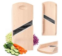 KADAX Râpe à légumes en bois, râpe à chou avec lames en acier tranchantes, râpe à concombre, râpe à chou traditionnel, râpe à légumes, râpe à concombre (23 x 10 cm)