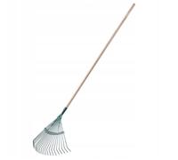 KADAX Râteau à feuilles réglable avec manche pour jardin, pelouse, râteau de jardin confortable, outil de jardin (fil)