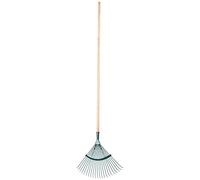 KADAX Râteau à feuilles réglable avec manche pour jardin, pelouse, râteau de jardin confortable, outil de jardin (fil)