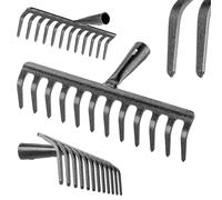 KADAX Râteau de Jardin sans Manche Râteau de Jardin en Acier Râteau à Gazon pour Entretien de Jardin,Râteau à Gazon Robuste Râteau pour Râteau pour Pelouse,Outil de Jardin (Rectangulaire 12 Dents)