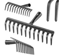 KADAX Râteau de Jardin sans Manche Râteau de Jardin en Acier Râteau à Gazon pour Entretien de Jardin,Râteau à Gazon Robuste Râteau pour Râteau pour Pelouse,Outil de Jardin (Rectangulaire 10 Dents)