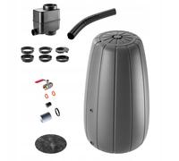 KADAX Réservoir d'eau de pluie, 200 l, Tonneau à eau, Récipient + robinet, Pot de fleur, grand