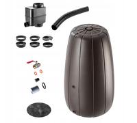 KADAX Réservoir d'eau de pluie, 200 l, Tonneau à eau, Récipient + robinet, Pot de fleur, grand