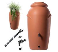 KADAX Réservoir d'eau de Pluie 210L Conteneur de Baril d'eau avec Ensemble de Pots de Robinet