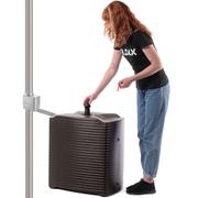 KADAX Réservoir d'eau de pluie 125L Tonneau d'eau modulaire en plastique mokka