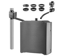 KADAX Réservoir d'Eau de Pluie Modulaire Pour Jardin, Tonneau Résistant Aux Intempéries, 126 L, Collecteur et Réservoir en Plastique (Anthracite + Collecteur)