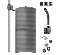 KADAX tonneau d'eau de pluie, réservoir d'eau de pluie modulaire pour le jardin, résistant aux intempéries 126 litres (2x anthracite + collecteur SET A)
