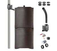 KADAX Réservoir d'Eau de Pluie Modulaire Pour Jardin, Tonneau Résistant Aux Intempéries, 126 L, Collecteur et Réservoir en Plastique (2 Moka + Kit Collecteur A)