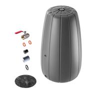 KADAX Réservoir d'eau de pluie Tonneau d'eau 200L Réservoir d'eau de pluie + robinet avec pot de fleurs 2in1