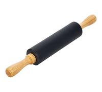 KADAX Rouleau à pâtisserie en silicone avec revêtement antiadhésif, rouleau à pâtisserie avec poignée adaptée, rouleau à pâtisserie pour pâte feuilletée, piroggen, pâtes (noir)