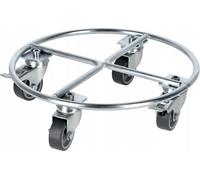 KADAX Rouleau pour plantes en acier, support pour fleurs avec roulettes, rouleau de transport, planche à roulettes, fleur ronde