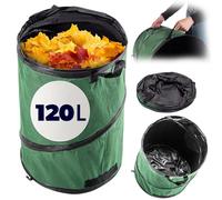 KADAX Sac à déchets de jardin, 120 l, pliable, pour déchets de jardin, sac à feuilles pop-up avec poignées de transport, sacs de jardin pour le jardinage, sacs à feuilles