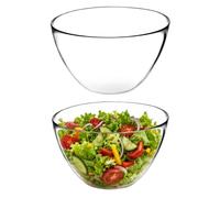 KADAX Saladier en Verre, Bol en Verre Ovale, 17 cm, Bol en Verre, Bol Profond pour Bonbons, Fruits, Salade, Dessert, Saladier, Bol de Fruits