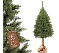 KADAX Sapin de Noël artificiel en PVC - 220 cm - Épicéa avec tronc - Diamètre : environ 110 cm - 42 branches et 11 couronnes - Décoration de Noël (chapeau d'elfe 220 cm)