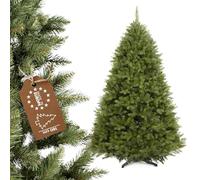 KADAX Sapin de Noël artificiel en PVC avec support en plastique de 180 cm de diamètre environ 115 cm, arbre avec 70 branches et 15 couronnes (clairière de la forêt, 180 cm)