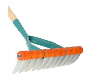 KADAX Scarificateur, 168cm scarificateur manuel avec pièce en bois, râteau de coupe avec lame en acier, aérateur de gazon pour jardin, plates-bandes et pelouse, cultivateur, accessoires de jardinage