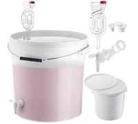 KADAX Seau de fermentation de 20 l avec robinet, tube de fermentation et bouchon en caoutchouc, récipient de fermentation en plastique avec robinet de vidage, bec de fermentation et bouchon pour la