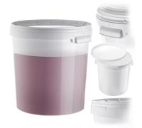 KADAX Seau de fermentation de 33 l avec couvercle et poignées de transport, récipient à vin en plastique, récipient de fermentation pour la fabrication de vin, grand seau pour fermentation du vin ou