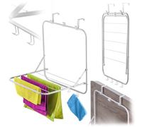 KADAX Séchoir à linge à suspendre au-dessus de la porte, séchoir à linge en métal, séchoir suspendu pliable pour vêtements et serviettes, support de séchage