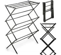 KADAX Séchoir pliable, Séchoir sur pied extensible, Séchoir à linge en accordéon (104,5cm de haut debout)