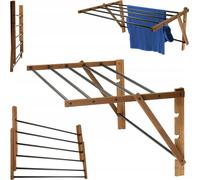 KADAX Séchoir pliable, Séchoir sur pied extensible, Séchoir à linge en accordéon (53x85cm mural)