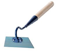 KADAX Serfouette en métal avec Manche en Bois - Serpeuse ŕ Mauvaises Herbes pour ameublir,Accessoires de Jardin pour enlever Les Mauvaises Herbes (W: 14 cm, Forme trapézoďdale, Courte)
