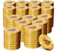 KADAX Set de couvercles de bocaux en métal "Virbo", avec 6 dents d'encliquetage, abeille, 82 mm, 200 pièces