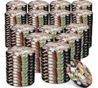 KADAX Set de couvercles de bocaux en métal "Virbo", avec 6 dents d'encliquetage, champignons, 82 mm, 200 pièces