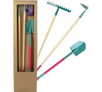 KADAX Set d'outils de jardinage "Orum", bêche, râteau et binette en métal, , gants inclus, pelles & bêches