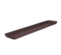 KADAX Soucoupe de 80 cm pour jardinière Evron - Rectangulaire - En plastique - Soucoupe de pot de fleurs pour jardinière de balcon - Marron