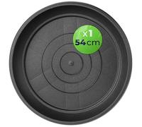 KADAX Soucoupe de Pot de Fleurs, Ronde, diamètre : 54 cm, en Plastique, pour l'intérieur et l'extérieur, Accessoire pour Pots de Fleurs et Pots de Plantes, Anthracite