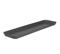 KADAX Soucoupe rectangulaire en plastique pour jardinière Evron - 60 cm - Pour jardinière de balcon - Anthracite