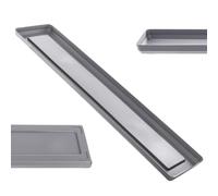 KADAX Sous-plat 50 cm Rectangulaire en Plastique pour Fleurs, Fleurs de Balcon, Plantes (Gris)