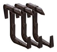 KADAX Support de boîte à Fleurs sans Forage, Porte-boîtes de Balcon dans l'ensemble, Crochets réglables et Support pour la boîte à Fleurs, Porte-Fleurie pour Balcon et fenêtre (3 pièces, Marron)