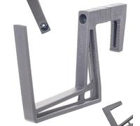KADAX Support de jardinière de balcon en plastique - Sans perçage - Crochets et supports réglables pour jardinière - Support pour jardinière de balcon - Anthracite, K10018