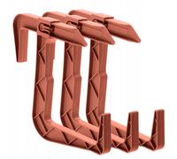KADAX Lot de 3 Support de boîte à Fleurs sans Forage, Porte-boîtes de Balcon dans l'ensemble, Crochets réglables et Support pour la boîte à Fleurs, Porte-Fleurie pour Balcon et fenêtre (térakota)