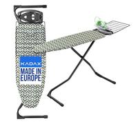 KADAX Table à repasser avec plateau extensible "Hem", planche à vapeur, 120 cm, motif zigzag