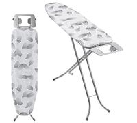 KADAX Table à Repasser pour Centrale Vapeur, Planche Pliable avec Housse en Coton, Support de Fer (114 x 34 cm, Gris)