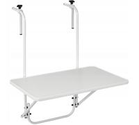 KADAX Table Pliante de Balcon Suspendue en Métal Blanc